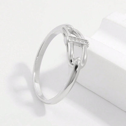 925 Sterling Silver Inlaid Zircon Ring - AppealingDiamond.com