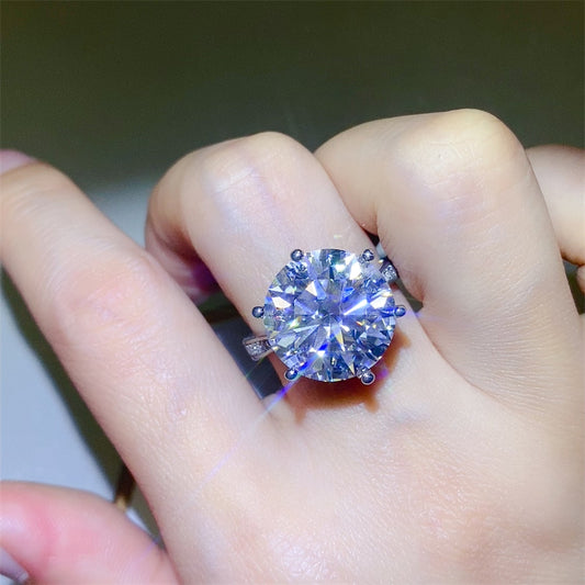 10 Carat Moissanite 925 Sterling Silver Ring - AppealingDiamond.com