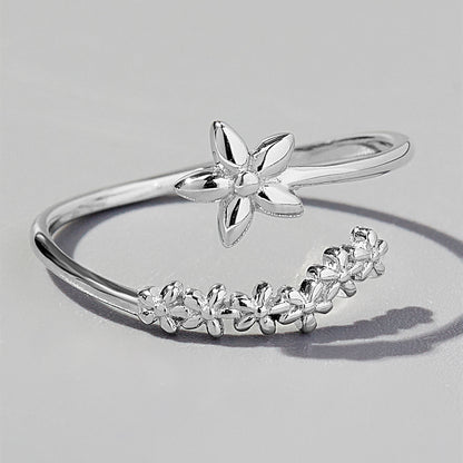 925 Sterling Silver Flower Ring - AppealingDiamond.com