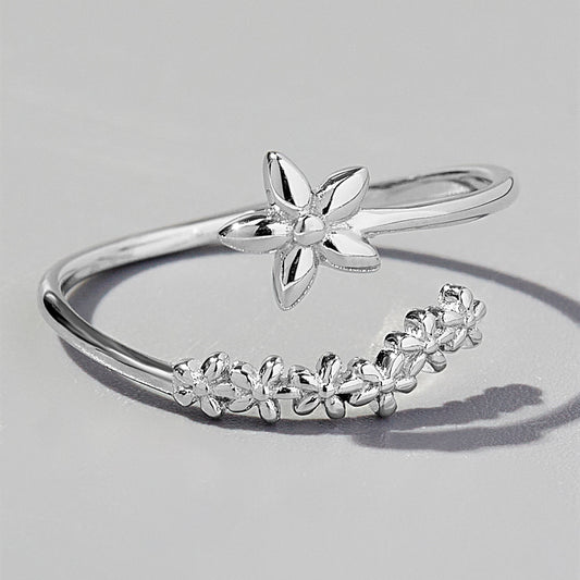 925 Sterling Silver Flower Ring - AppealingDiamond.com