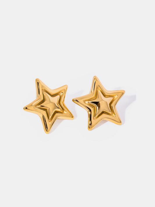 Stainless Steel Star Stud Earrings - AppealingDiamond.com