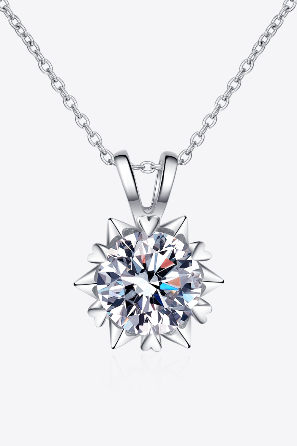 Learning To Love 925 Sterling Silver Moissanite Pendant Necklace