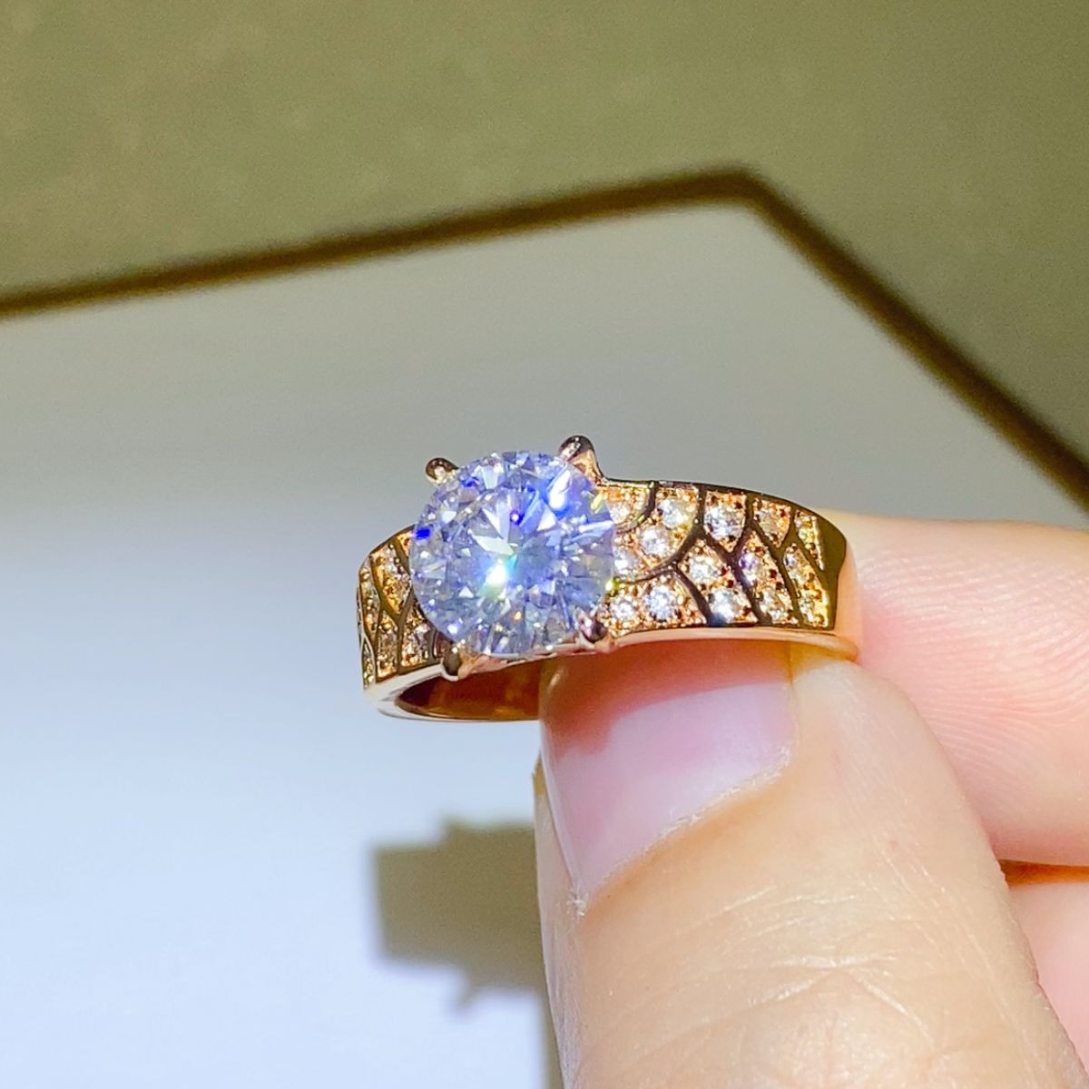 1.5 Carat 925 Sterling Silver Moissanite Ring - AppealingDiamond.com