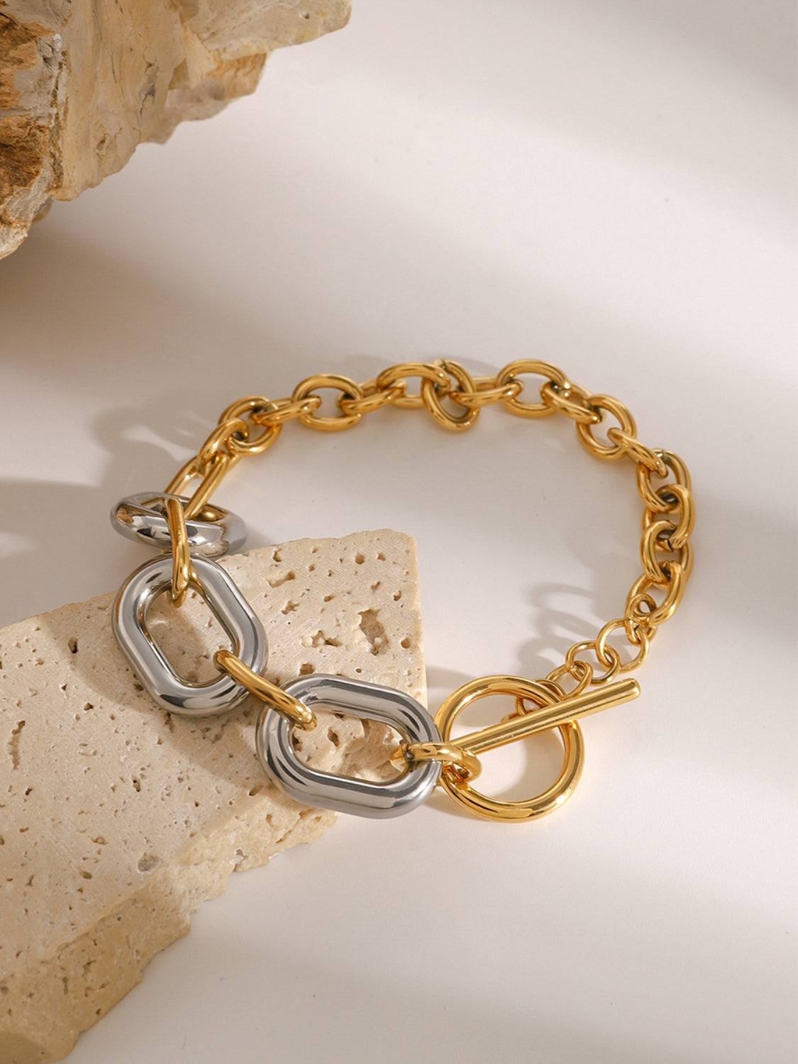 18K Gold-Plated Stainless Steel Chain Bracelet - AppealingDiamond.com