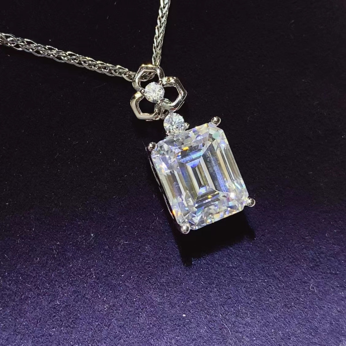 5 Carat Moissanite 925 Sterling Silver Necklace - AppealingDiamond.com