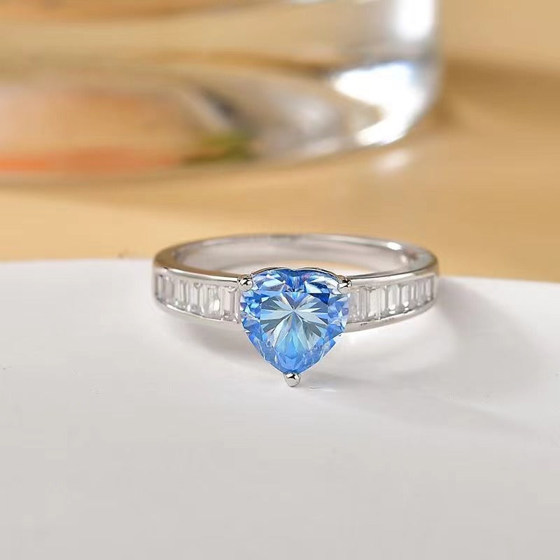 2 Carat Moissanite 925 Sterling Silver Ring - AppealingDiamond.com