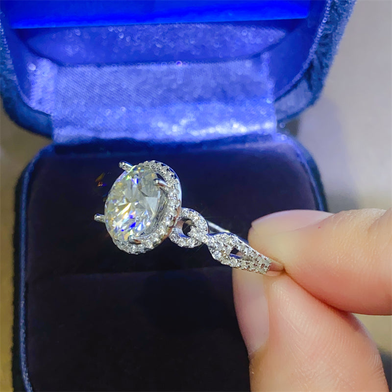 3 Carat 925 Sterling Silver Moissanite Ring - AppealingDiamond.com