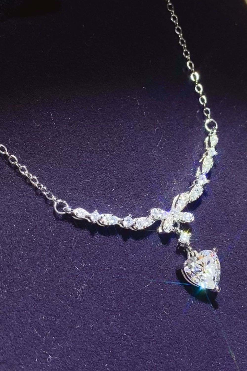 1 Carat 925 Sterling Silver Moissanite Necklace - AppealingDiamond.com