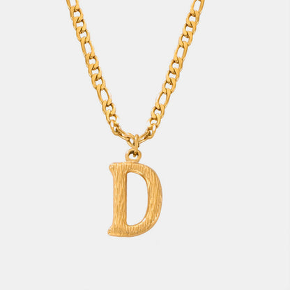 Titanium Steel Letter Pendant Necklace - AppealingDiamond.com