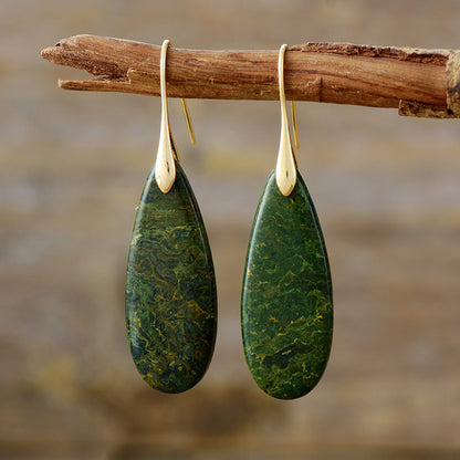 Natural Stone Waterdrop Shape Earrings - AppealingDiamond.com