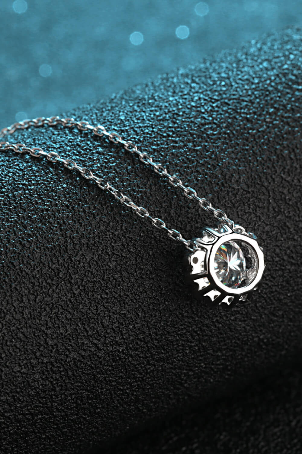 Flower-Shaped Moissanite Pendant Necklace