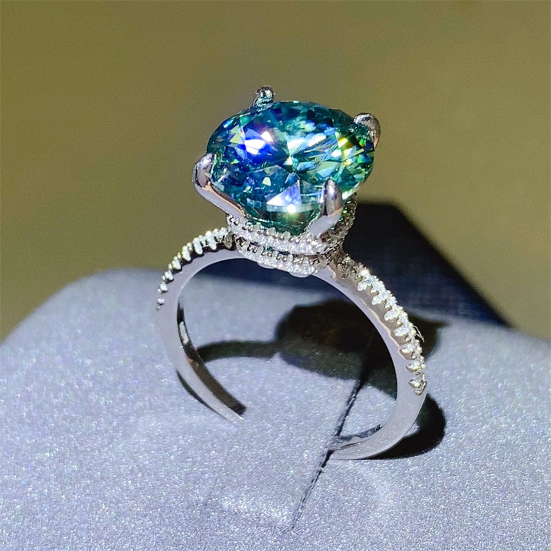 5 Carat Moissanite Zircon 925 Sterling Silver Ring - AppealingDiamond.com