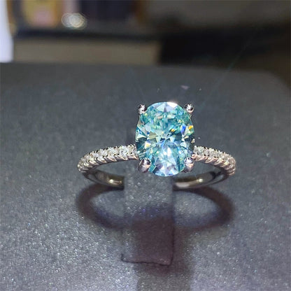 2 Carat Moissanite Zircon 925 Sterling Silver Ring - AppealingDiamond.com