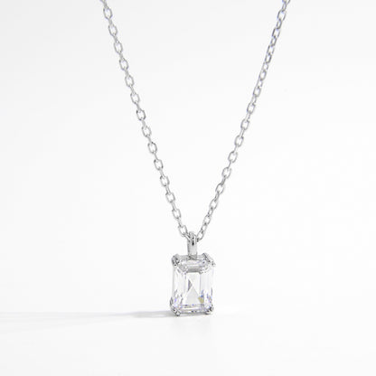 925 Sterling Silver Zircon Pendant Necklace - AppealingDiamond.com