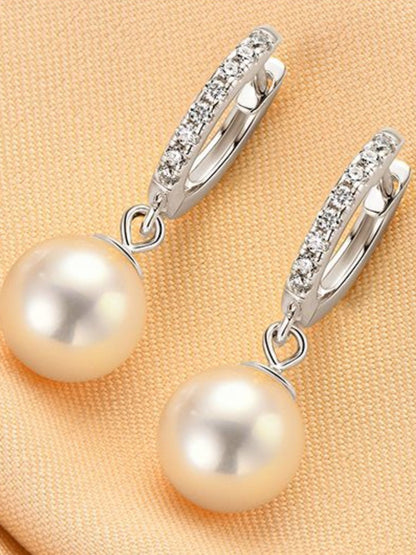 925 Sterling Silver Freshwater Pearl Earrings - AppealingDiamond.com