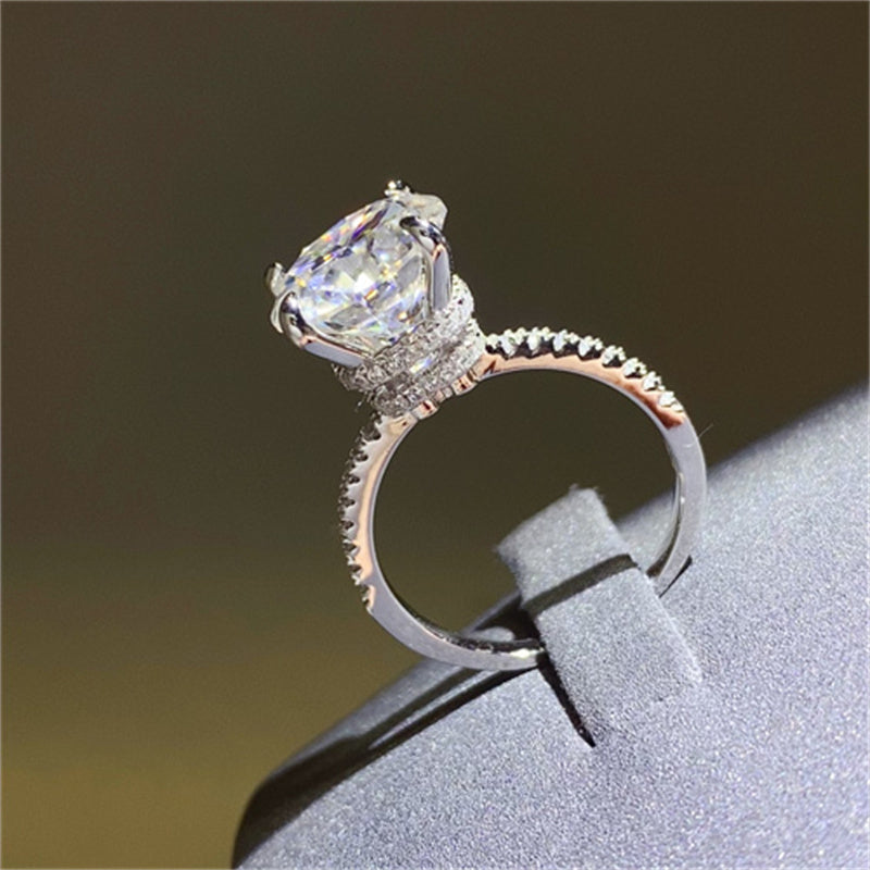 5 Carat Moissanite 925 Sterling Silver Ring - AppealingDiamond.com