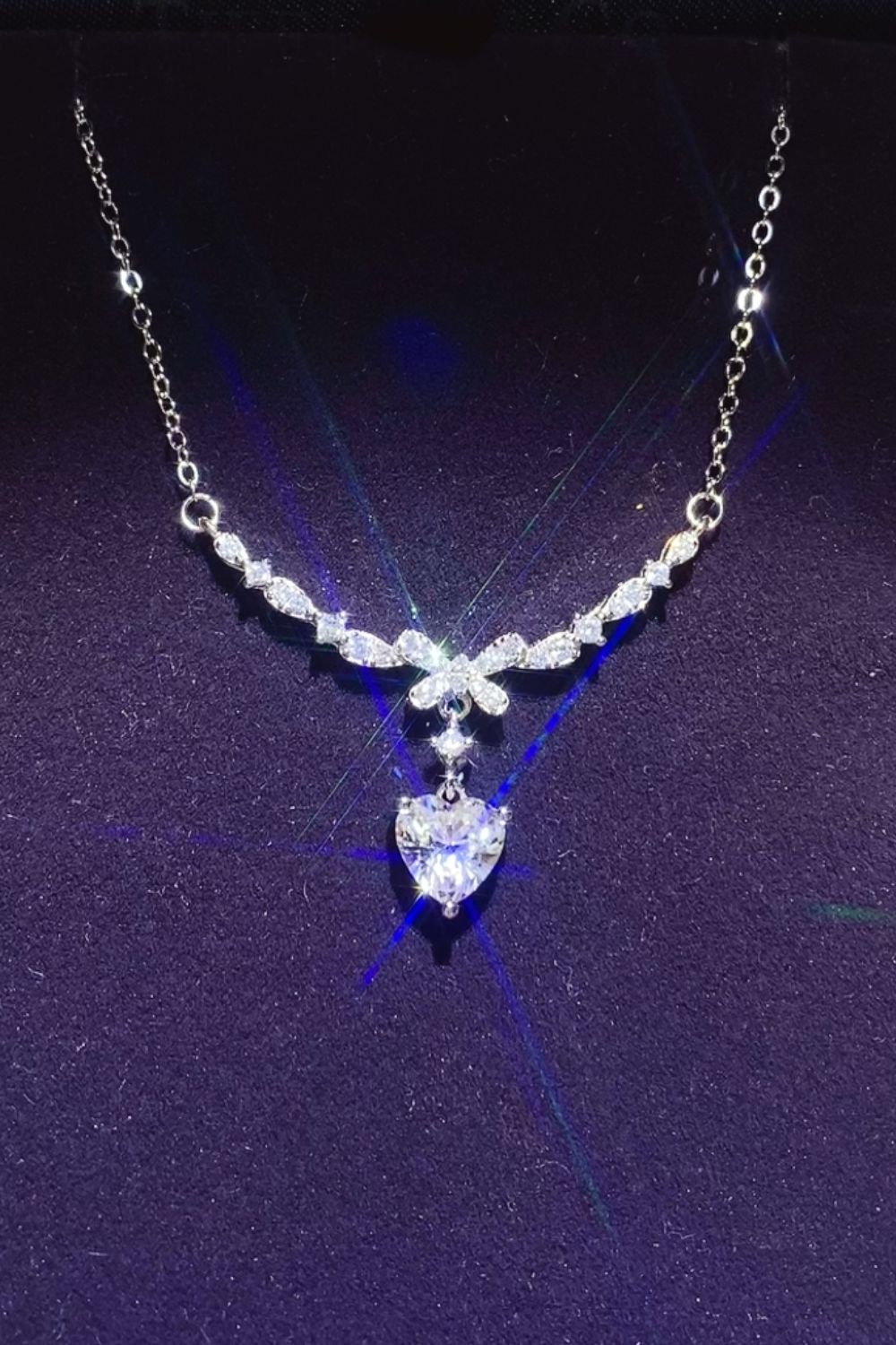 1 Carat 925 Sterling Silver Moissanite Necklace - AppealingDiamond.com