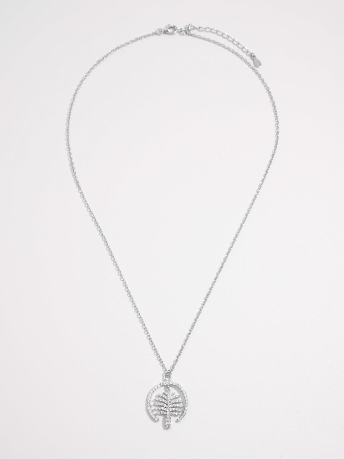 925 Sterling Silver Zircon Pendant Necklace - AppealingDiamond.com