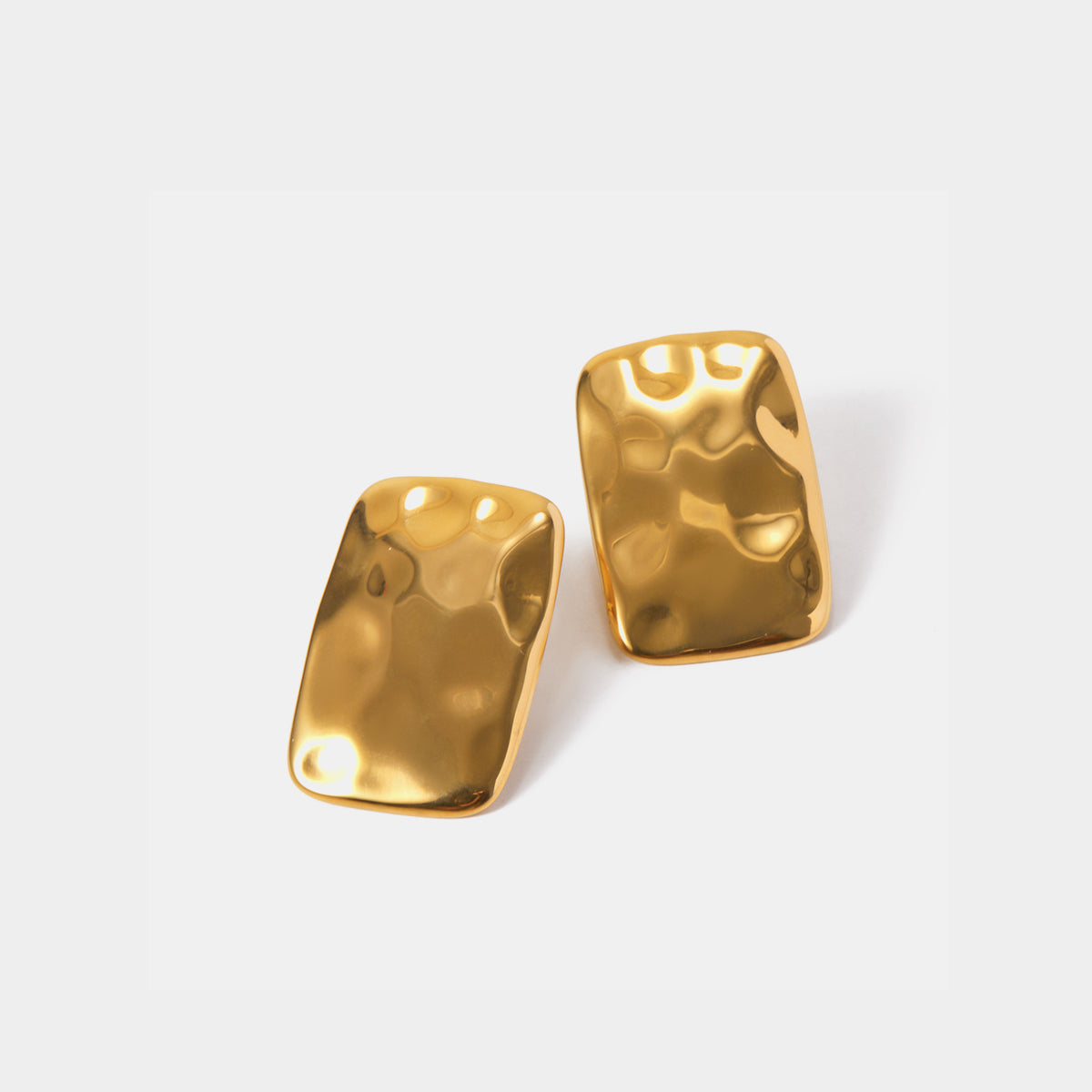 18K Gold-Plated Square Earrings - AppealingDiamond.com