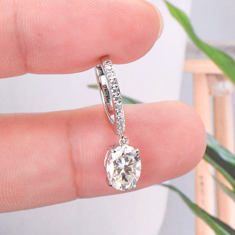 3 Carat Moissanite 925 Sterling Silver Earrings - AppealingDiamond.com