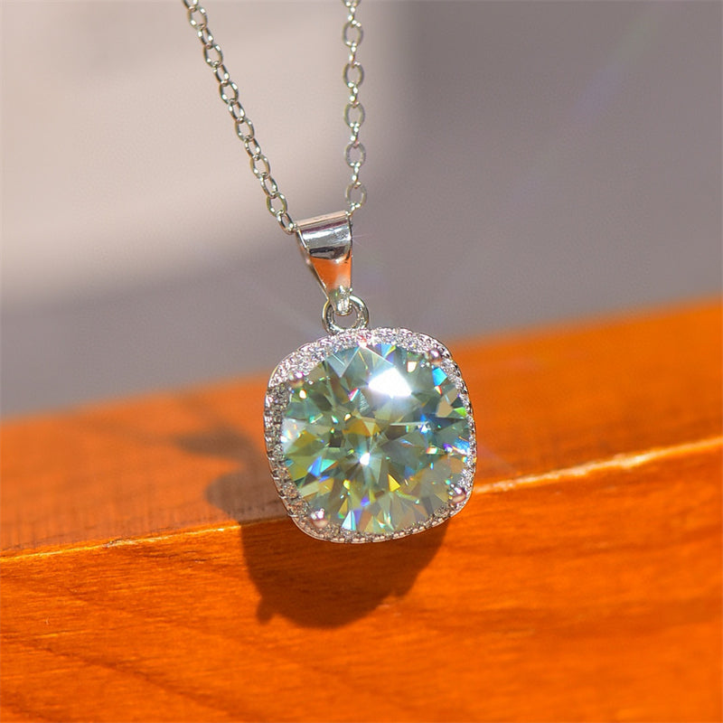 5 Carat Moissanite 925 Sterling Silver Pendant Necklace - AppealingDiamond.com