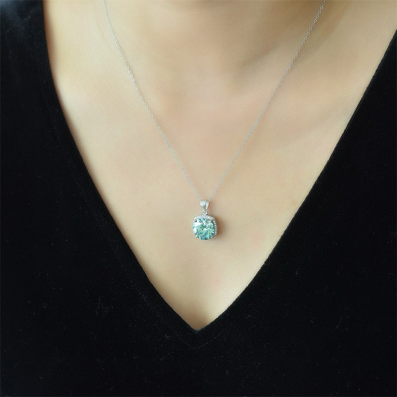 5 Carat Moissanite 925 Sterling Silver Pendant Necklace - AppealingDiamond.com