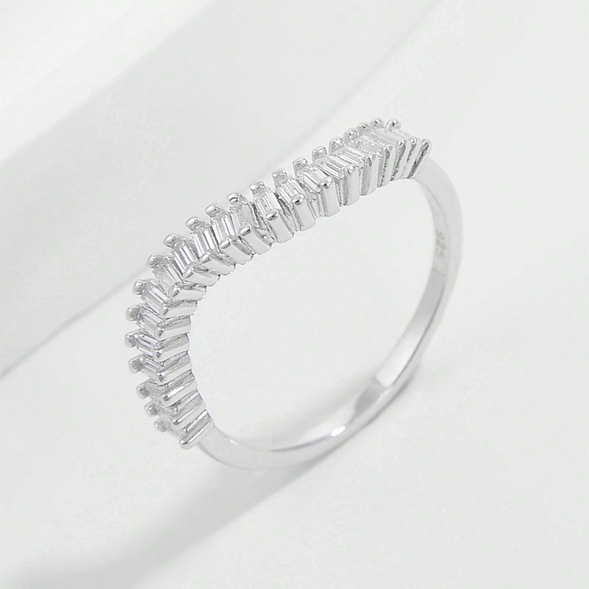 925 Sterling Silver Inlaid Zircon Ring - AppealingDiamond.com