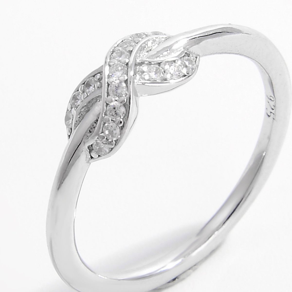 925 Sterling Silver Zircon Geometric Ring - AppealingDiamond.com