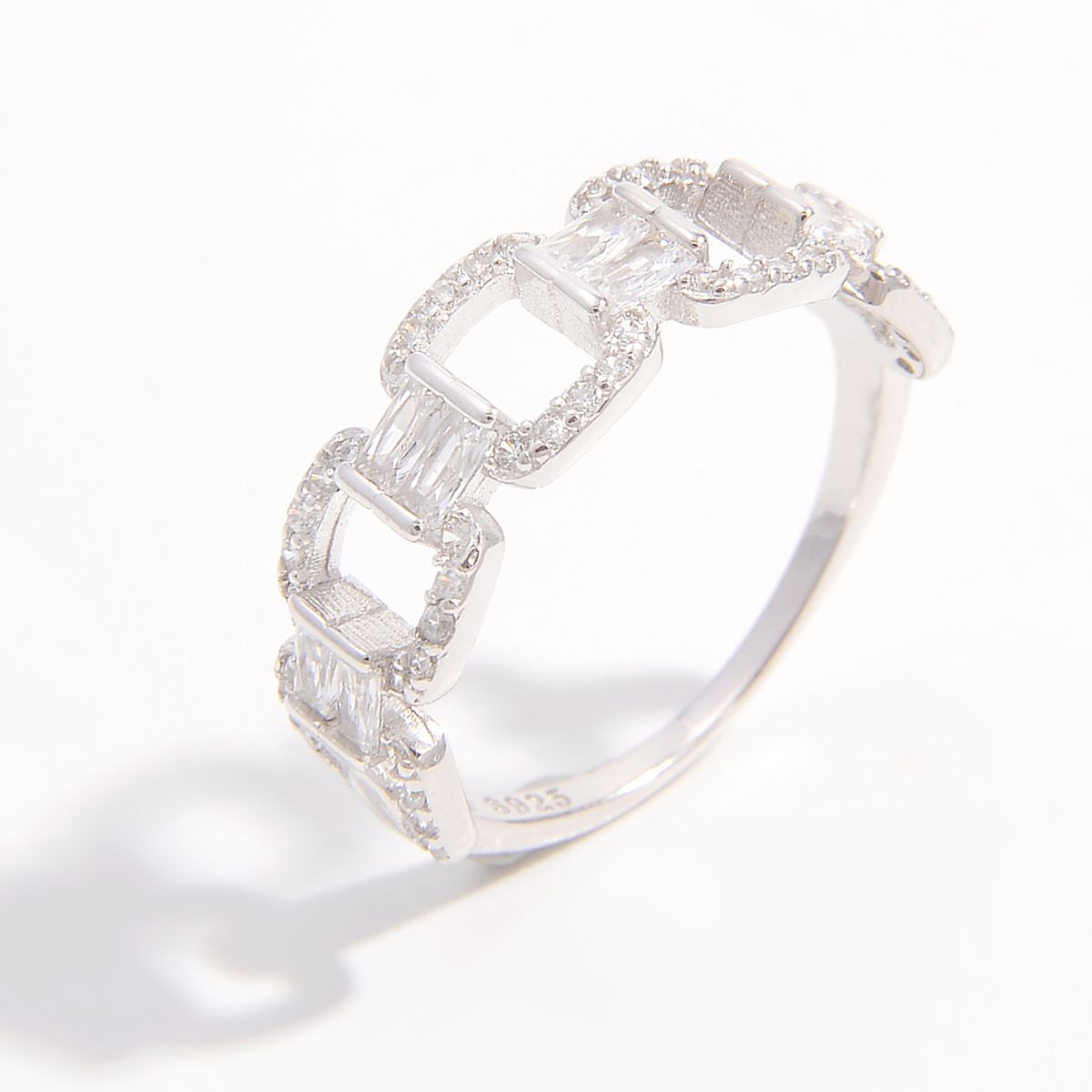 925 Sterling Silver Zircon Cutout Ring - AppealingDiamond.com