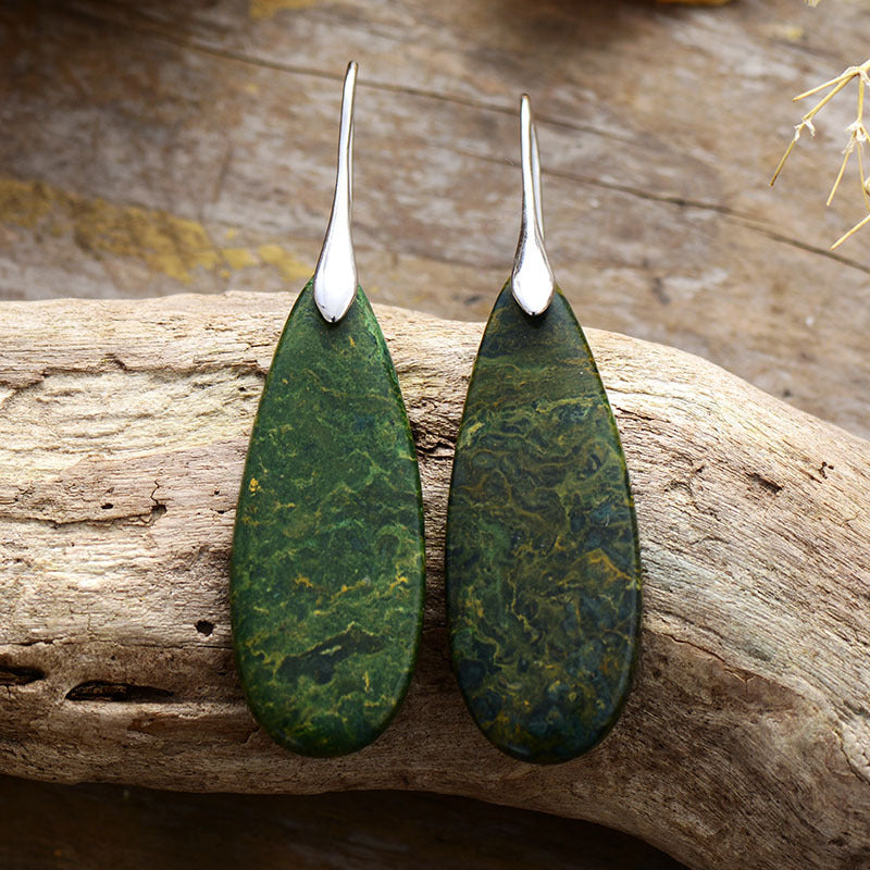 Natural Stone Waterdrop Shape Earrings - AppealingDiamond.com