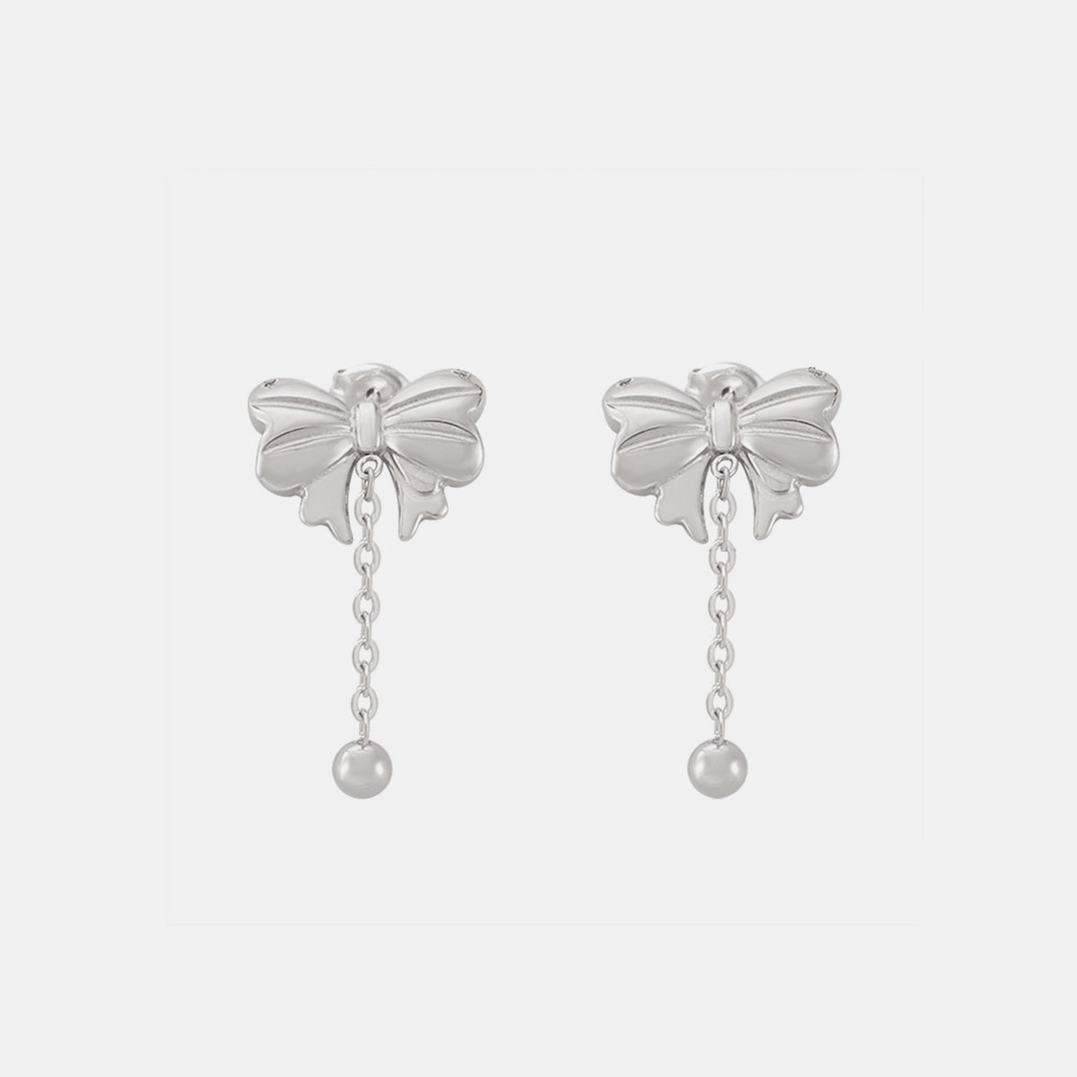 Titanium Steel Bow Earrings - AppealingDiamond.com