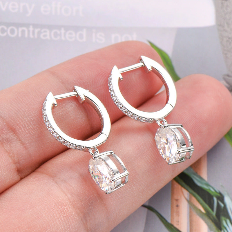 3 Carat Moissanite 925 Sterling Silver Earrings - AppealingDiamond.com