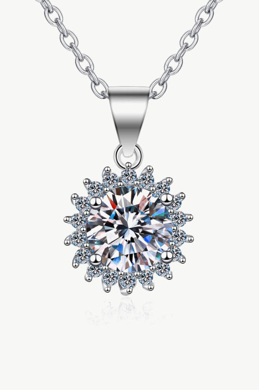 925 Sterling Silver Moissanite Pendant Necklace