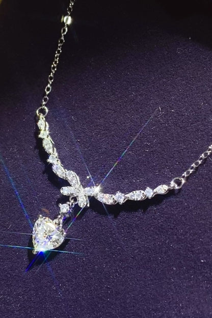 1 Carat 925 Sterling Silver Moissanite Necklace - AppealingDiamond.com