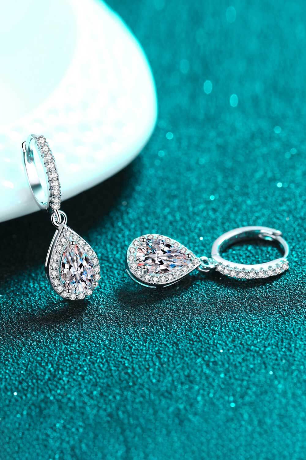 Moissanite Teardrop Earrings - AppealingDiamond.com