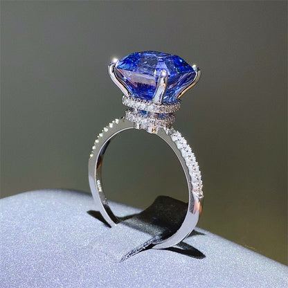 5 Carat Moissanite Zircon 925 Sterling Silver Ring - AppealingDiamond.com