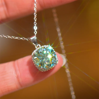 5 Carat Moissanite 925 Sterling Silver Pendant Necklace - AppealingDiamond.com