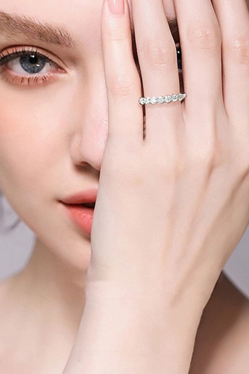 Can't Stop Your Shine Moissanite Platinum-Plated Ring