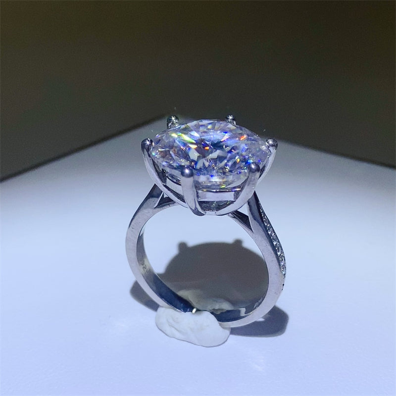 10 Carat Moissanite 925 Sterling Silver Ring - AppealingDiamond.com