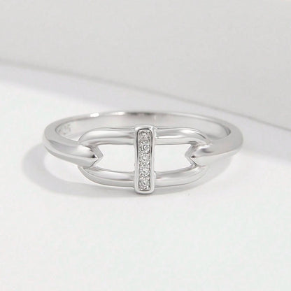 925 Sterling Silver Inlaid Zircon Ring - AppealingDiamond.com