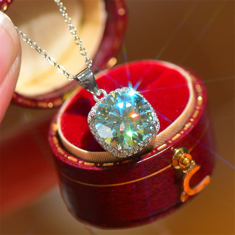 5 Carat Moissanite 925 Sterling Silver Pendant Necklace - AppealingDiamond.com