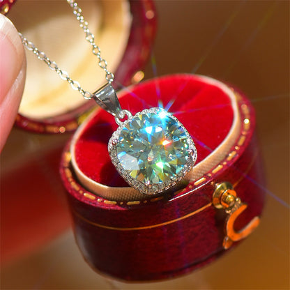 5 Carat Moissanite 925 Sterling Silver Pendant Necklace - AppealingDiamond.com