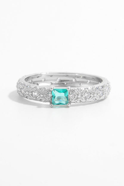 925 Sterling Silver Square Zircon Ring - AppealingDiamond.com