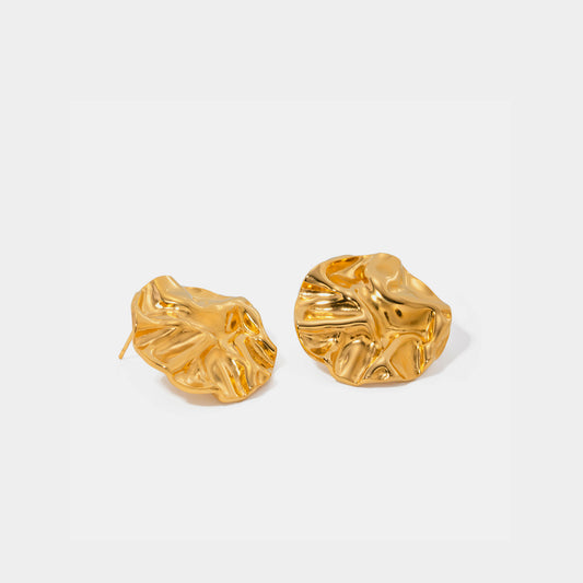 18K Gold-Plated Stud Earrings - AppealingDiamond.com