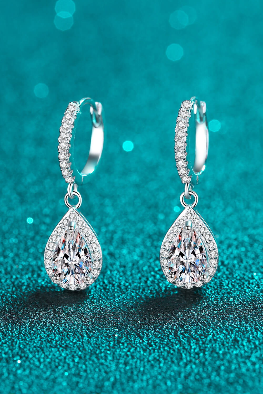 Moissanite Teardrop Earrings - AppealingDiamond.com