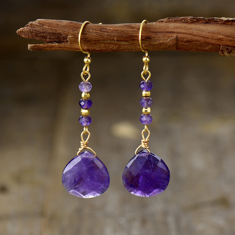 Natural Stone Bead Shape Earrings - AppealingDiamond.com