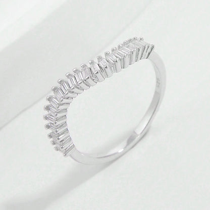 925 Sterling Silver Inlaid Zircon Ring - AppealingDiamond.com