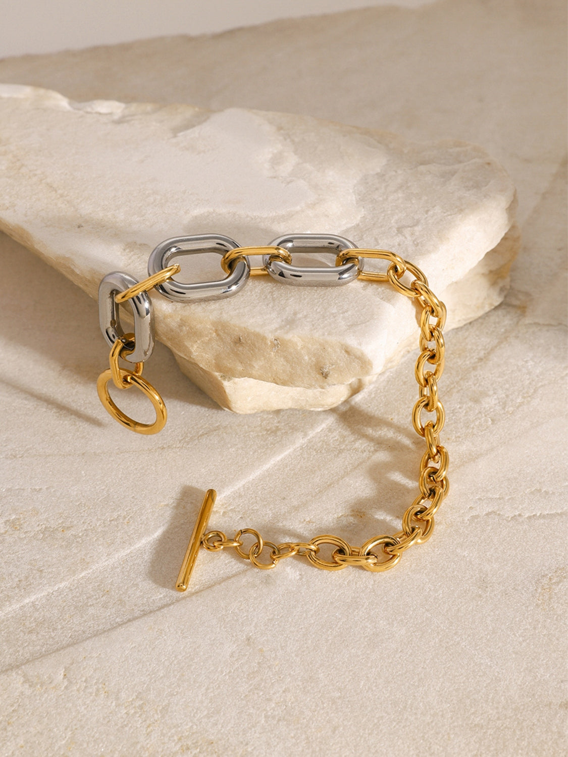 18K Gold-Plated Stainless Steel Chain Bracelet - AppealingDiamond.com