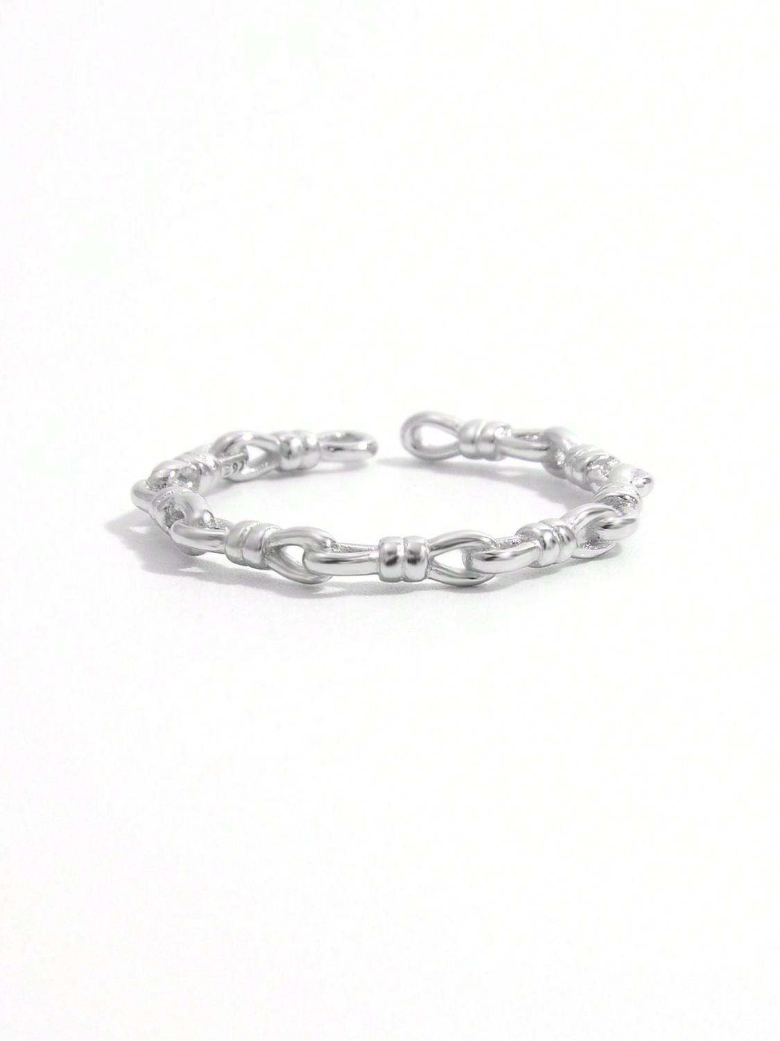 925 Sterling Silver Knot Shape Open Ring - AppealingDiamond.com