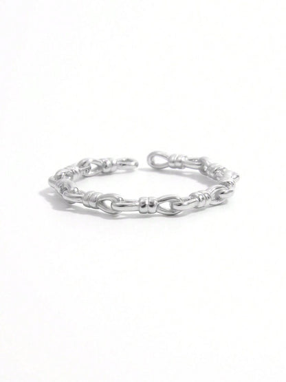 925 Sterling Silver Knot Shape Open Ring - AppealingDiamond.com